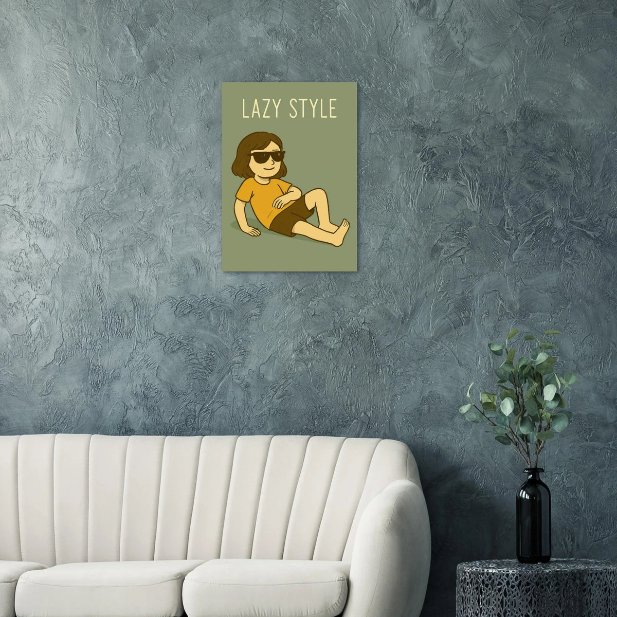 Lazy Style Chilling Vibe Poster – Unique Wall Art in Various Sizes