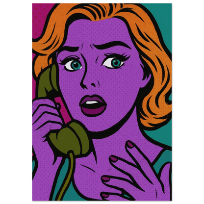 Pop Art Poster: Retro Glamour Wall Art in Vibrant Hues, Available in Various Sizes