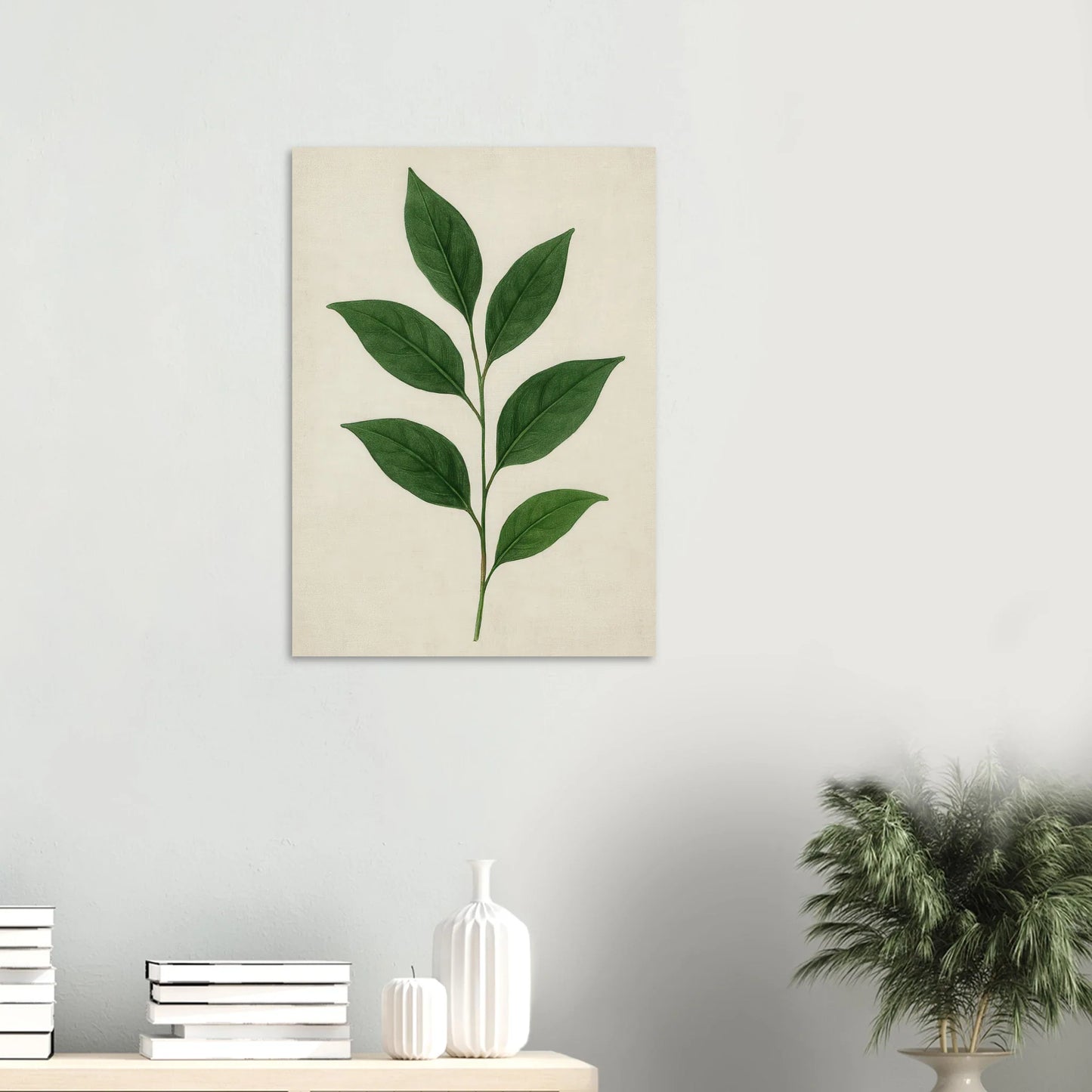 Frukter Botanisk Grönska Konsttryck – Detaljerad Bladillustration på Premiumpapper, Välj Din Storlek