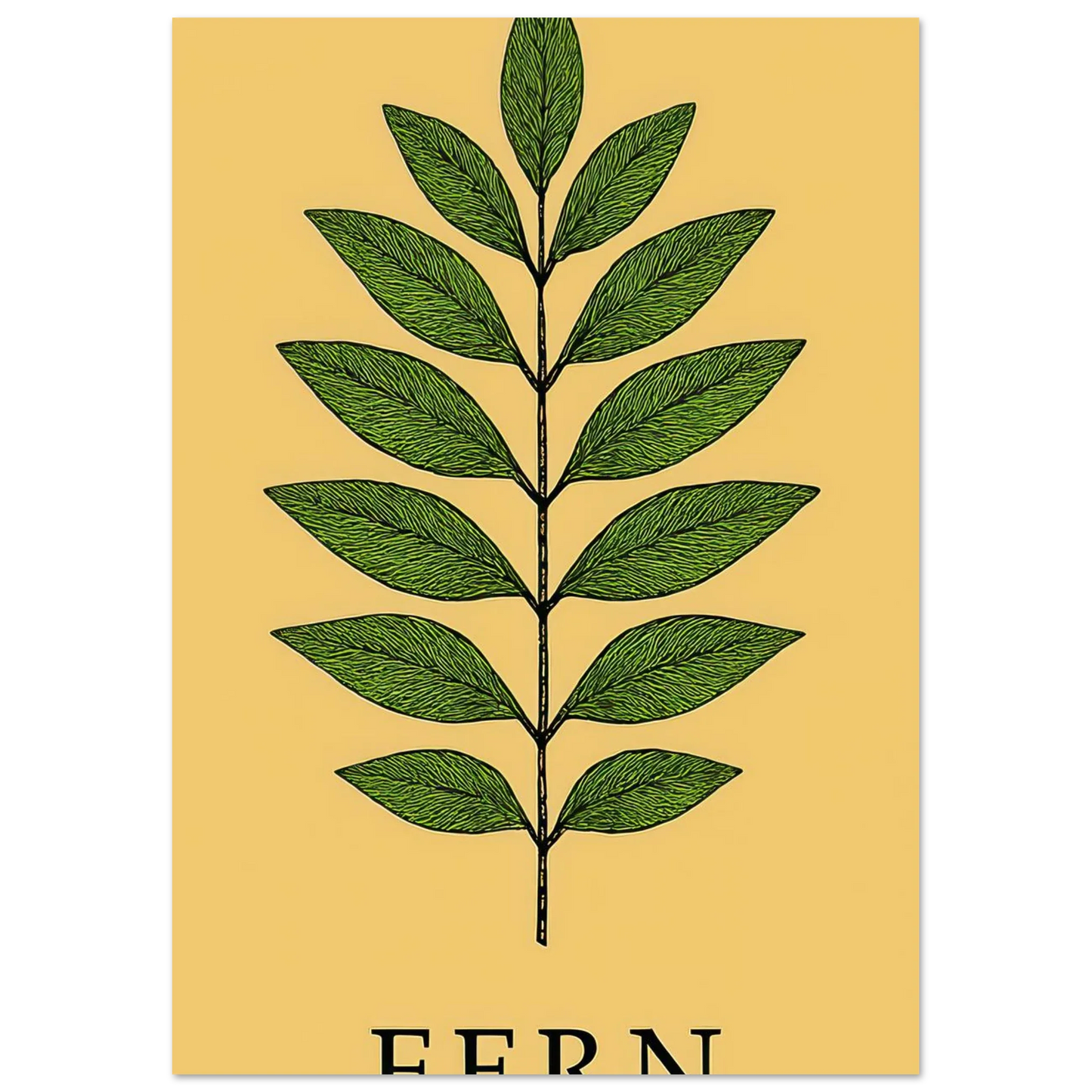 Frukter Botanisk Grönska Konsttryck – Elegant Halvblank Poster i Flera Storlekar