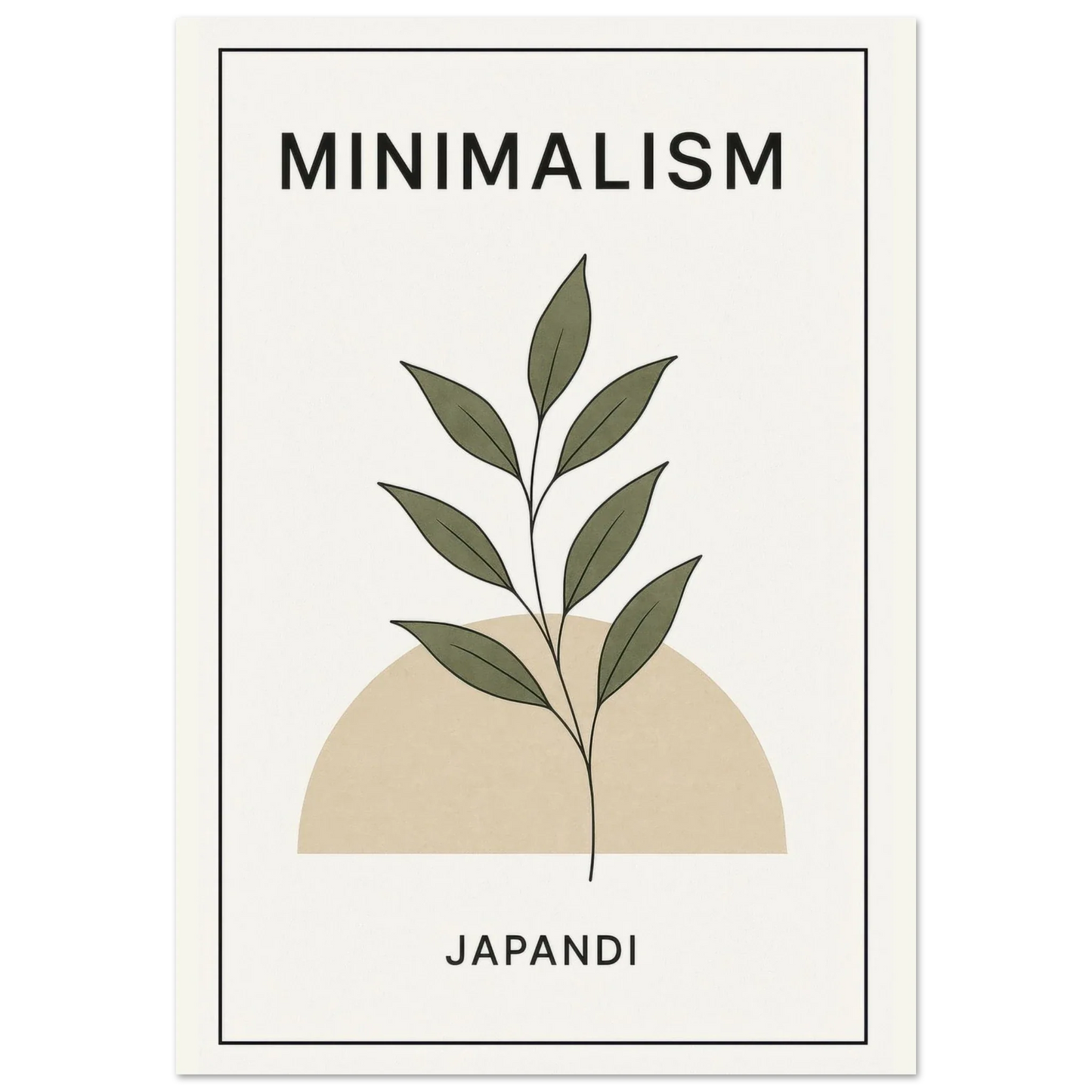 Japandi Minimalism Botanical Leaf Art Print – Elevate Your Space with Serene Design