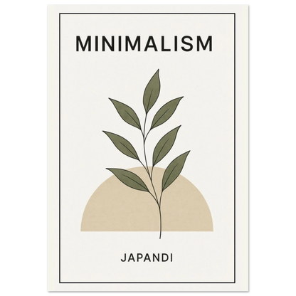 Japandi Minimalism Botanical Leaf Art Print – Elevate Your Space with Serene Design