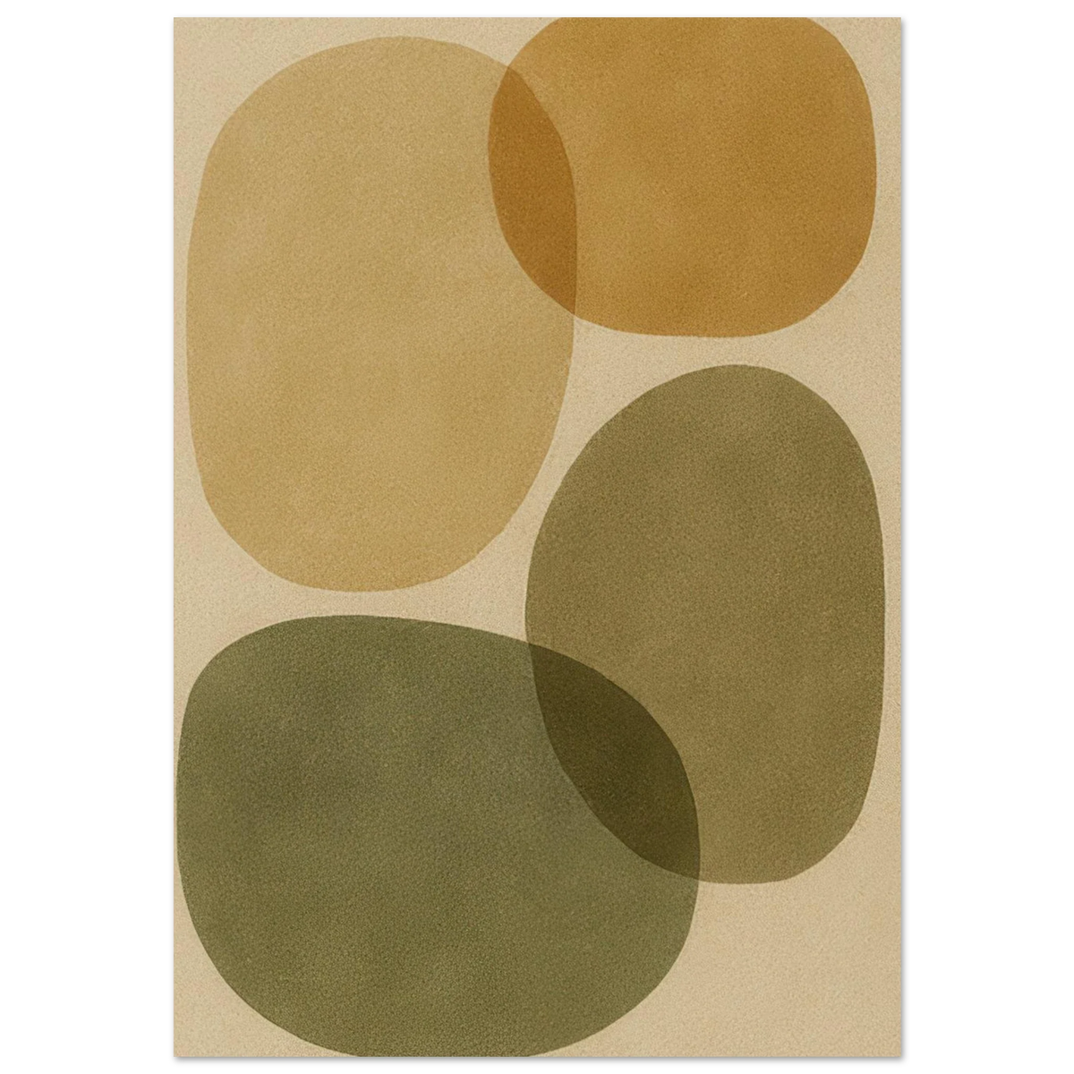 Minimalist Organic Shape Art Print – Earth Tones Abstract Poster