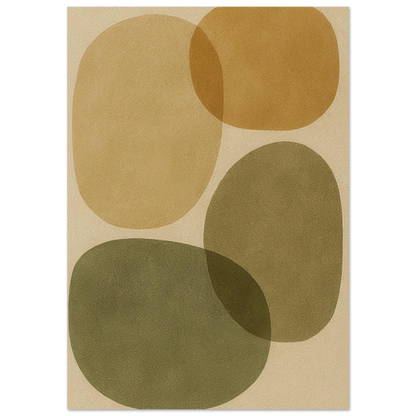 Minimalist Organic Shape Art Print – Earth Tones Abstract Poster