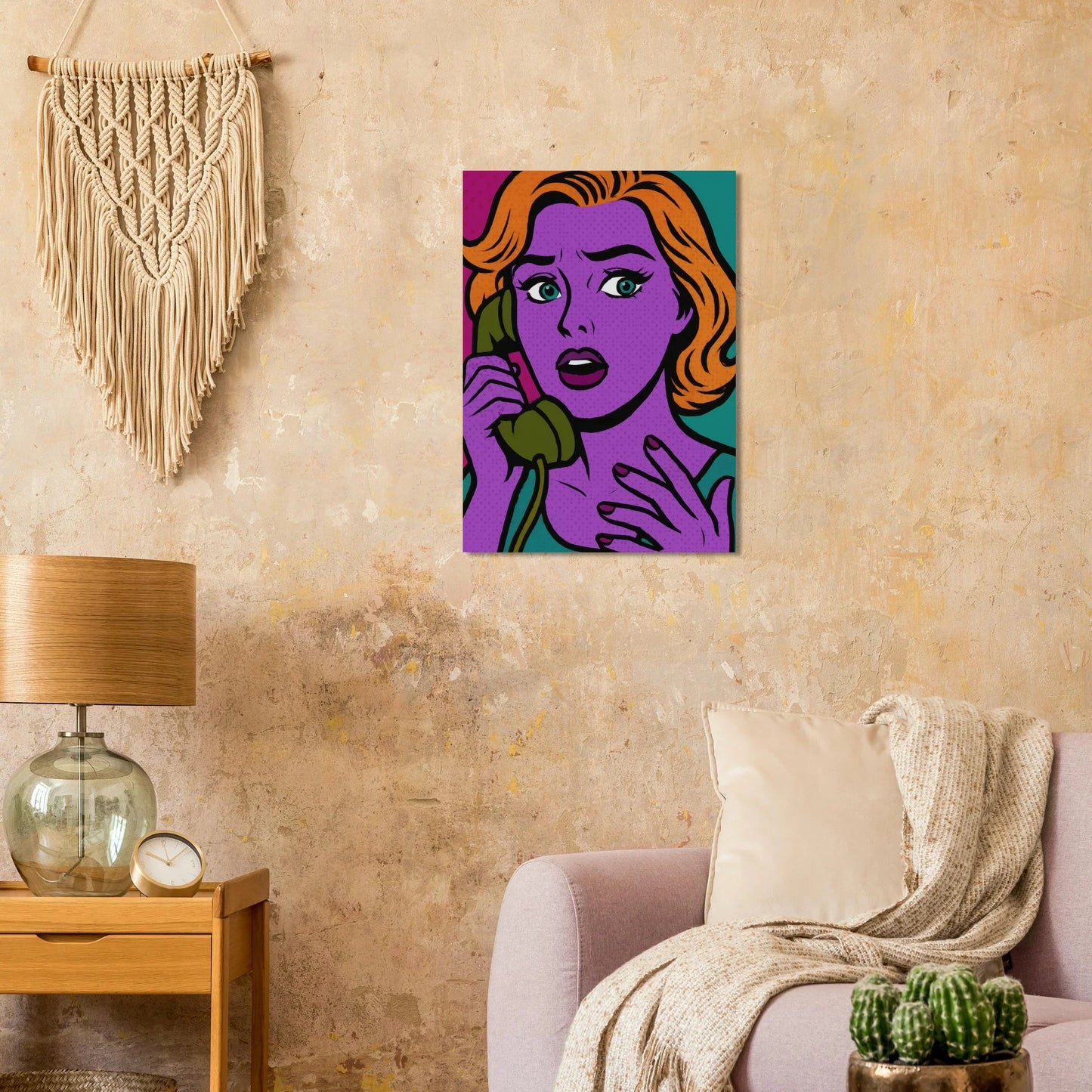 Pop Art Poster: Retro Glamour Wall Art in Vibrant Hues, Available in Various Sizes