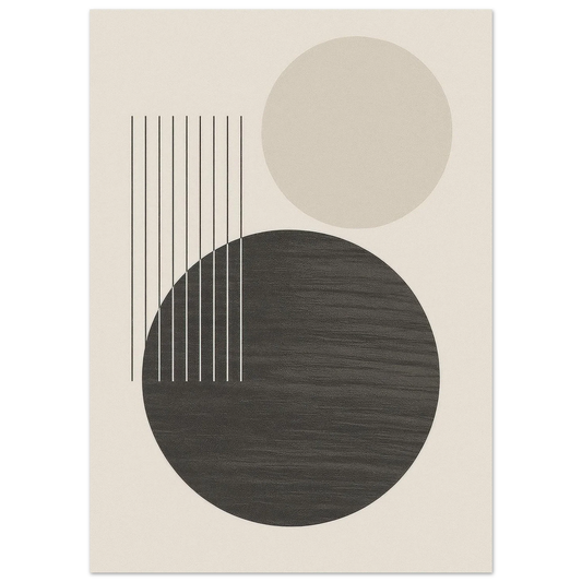 Minimalist Abstract Geometric Poster – Earthy Tones & Timeless Design for Your Space