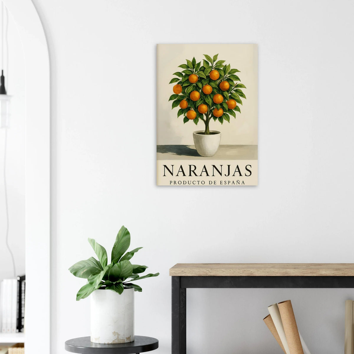 Vibrant Naranjas Orange Tree Art Print – Elevate Your Home with Spanish Orchard Charm