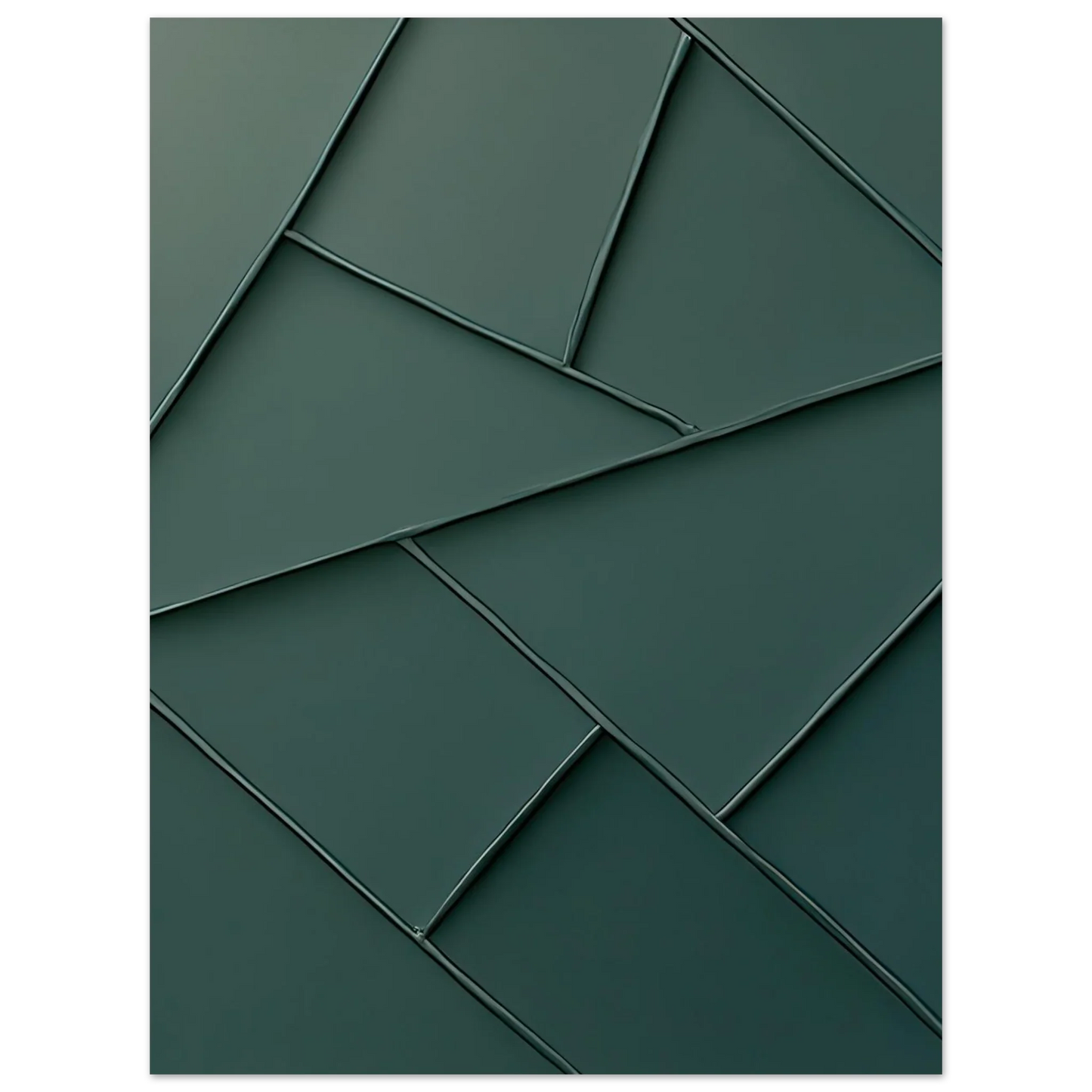 Minimalist Forest Green Geometric Art Print – Abstrakt Design for Modern Spaces