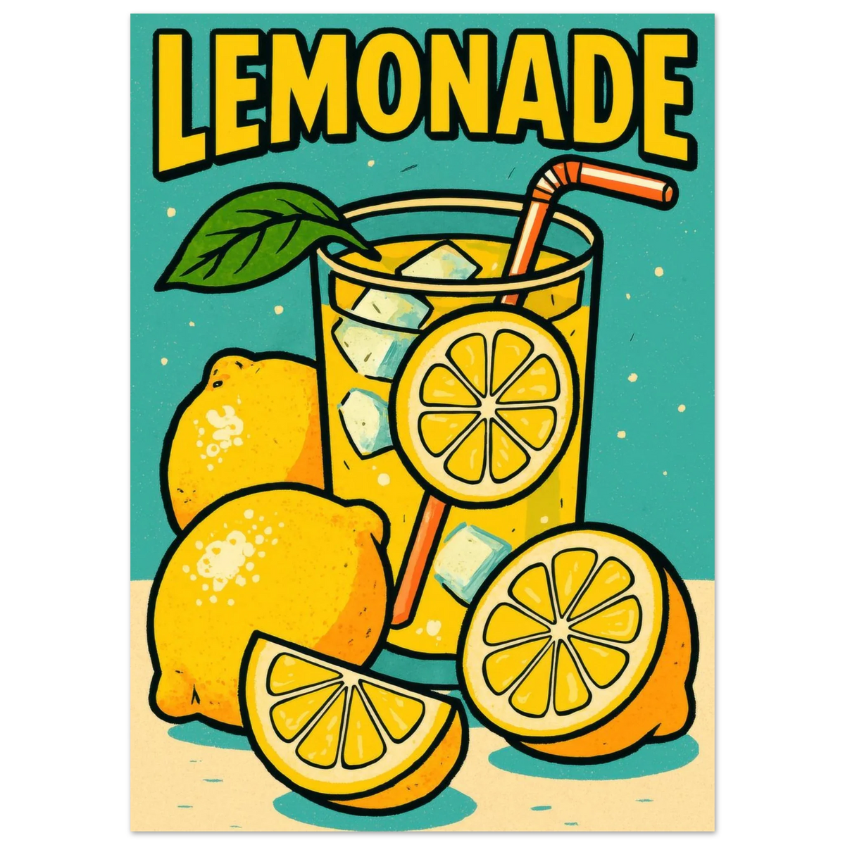 Fresh Lemon & Greenery Poster - Choose Your Perfect Size