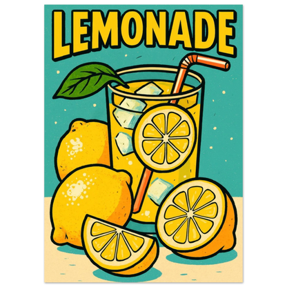 Fresh Lemon & Greenery Poster - Choose Your Perfect Size