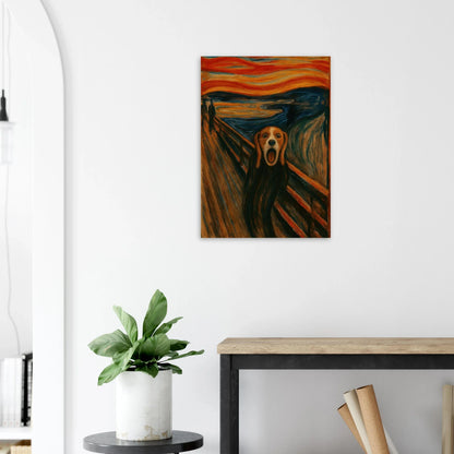 The Bark: Edvard Munch Inspired Beagle Art Print – Unleash Your Inner Art Lover