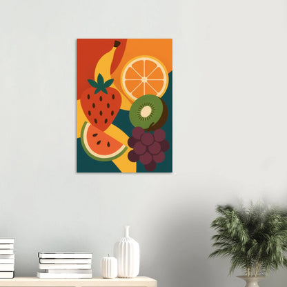 Frukter - Vibrant Abstract Fruit Art Print: Elevate Your Space with a Burst of Color & Modern Charm