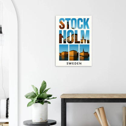 Stockholm Sweden Cityscape Poster – Vibrant Nordic Architectural Art Print