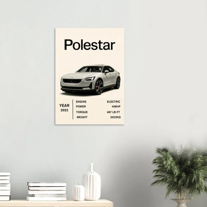 Polestar Performance Konsttryck – Modern Elbilsaffisch i Flera Storlekar