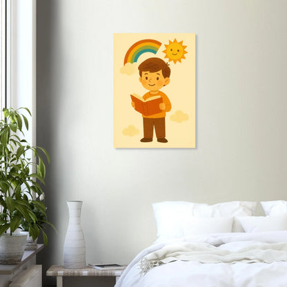 Vibrant Barn Kids' Story Poster – Whimsical Learning Art Print for Playful Spaces