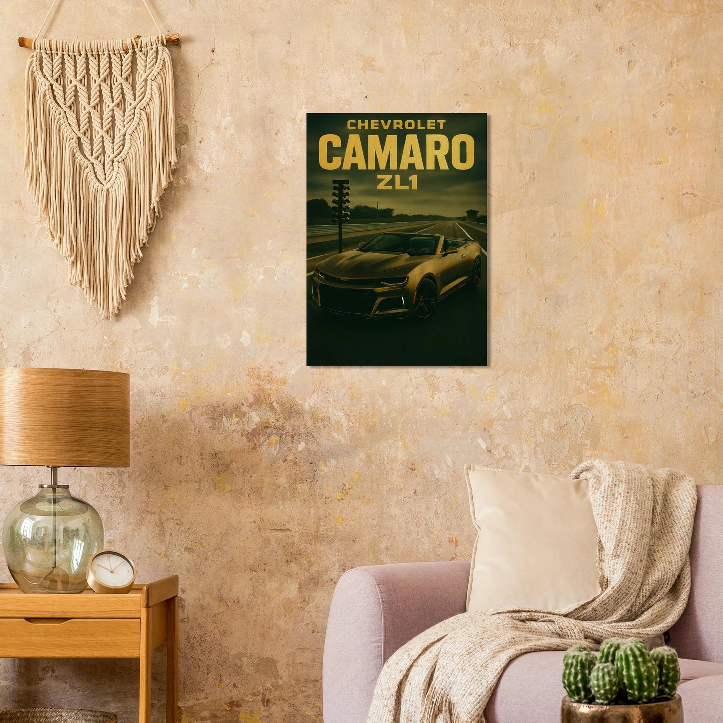 Chevrolet Camaro ZL1 Golden Hour Drive Poster – Iconic Muscle Car Wall Art