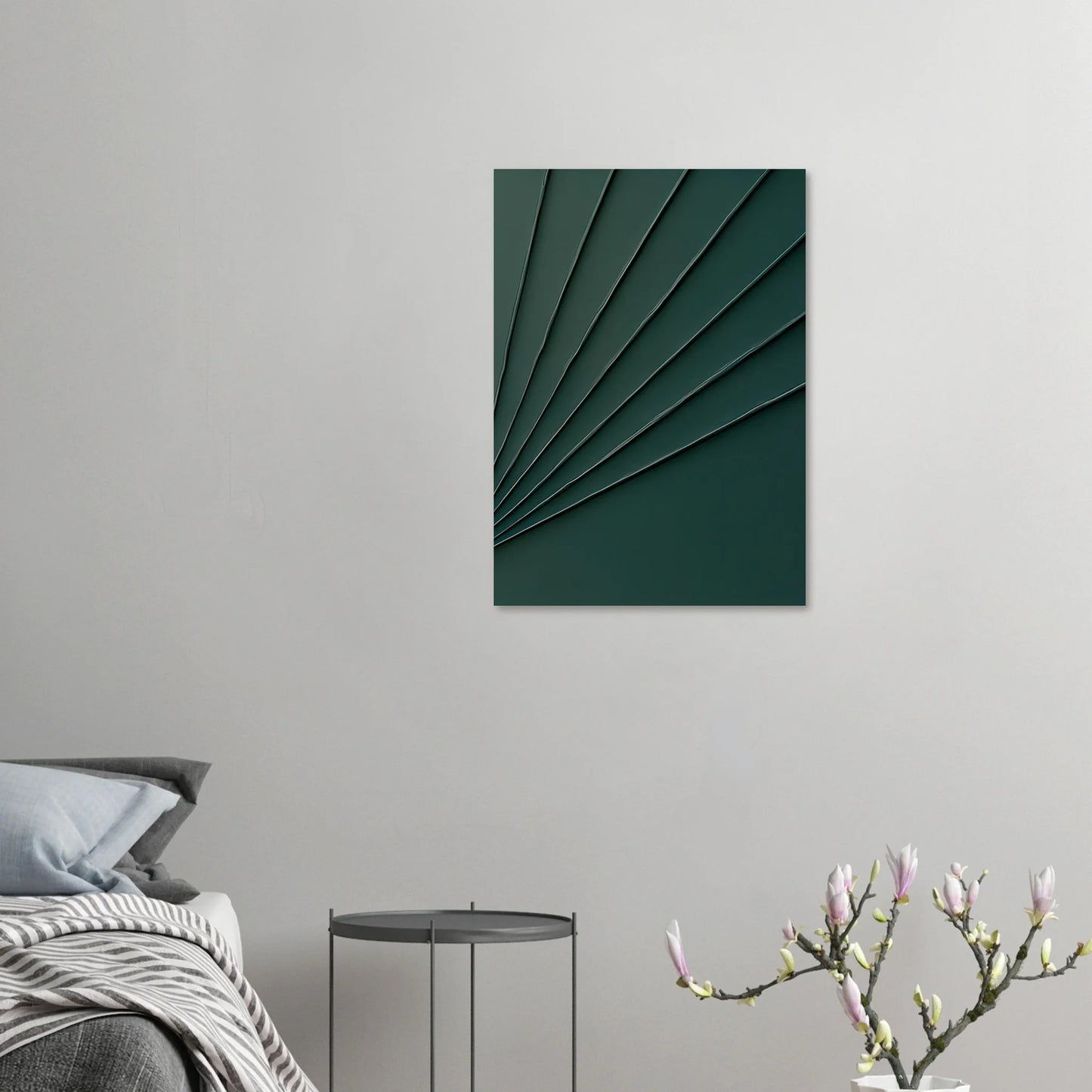 Abstrakt / Minimalistisk Poster i Skoggrön: Förvandla ditt rum med modern, strukturerad konst i olika storlekar