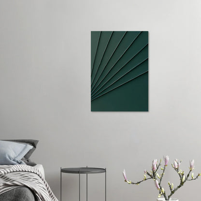 Abstrakt / Minimalistisk Poster i Skoggrön: Förvandla ditt rum med modern, strukturerad konst i olika storlekar