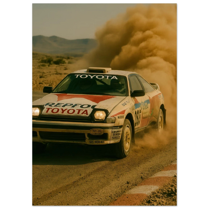 Bilar: Rallycross Retro - Dynamisk Väggkonst i Olika Storlekar