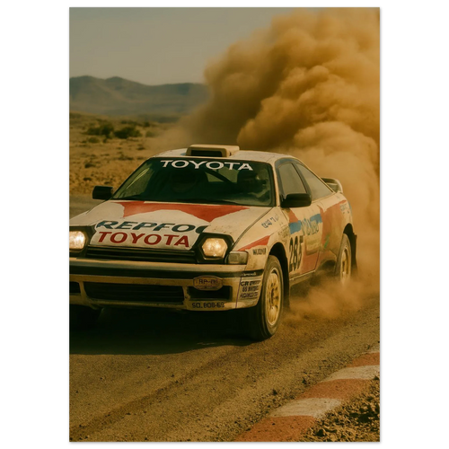 Bilar: Rallycross Retro - Dynamisk Väggkonst i Olika Storlekar