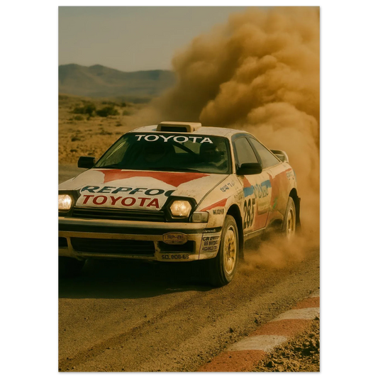 Bilar: Rallycross Retro - Dynamisk Väggkonst i Olika Storlekar