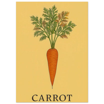 Frukter Carrot Botanical Art Print – Classic Swedish Inspired Kitchen & Dining Decor