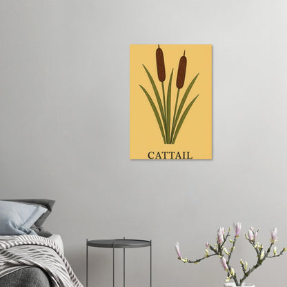 Frukter - Elegant Cattail Botanical Print on Premium Semi-Gloss Paper
