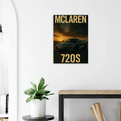McLaren 720S Sunset Drive Poster - Premium Automotive Art Print for Car Enthusiasts
