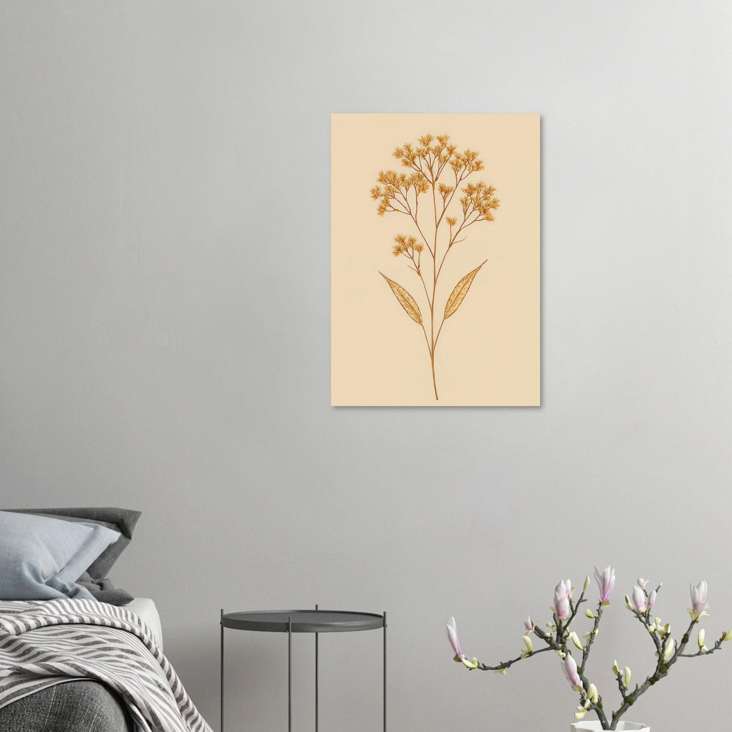 Frukter – Golden Botanical Print on Premium Semi-Gloss Poster