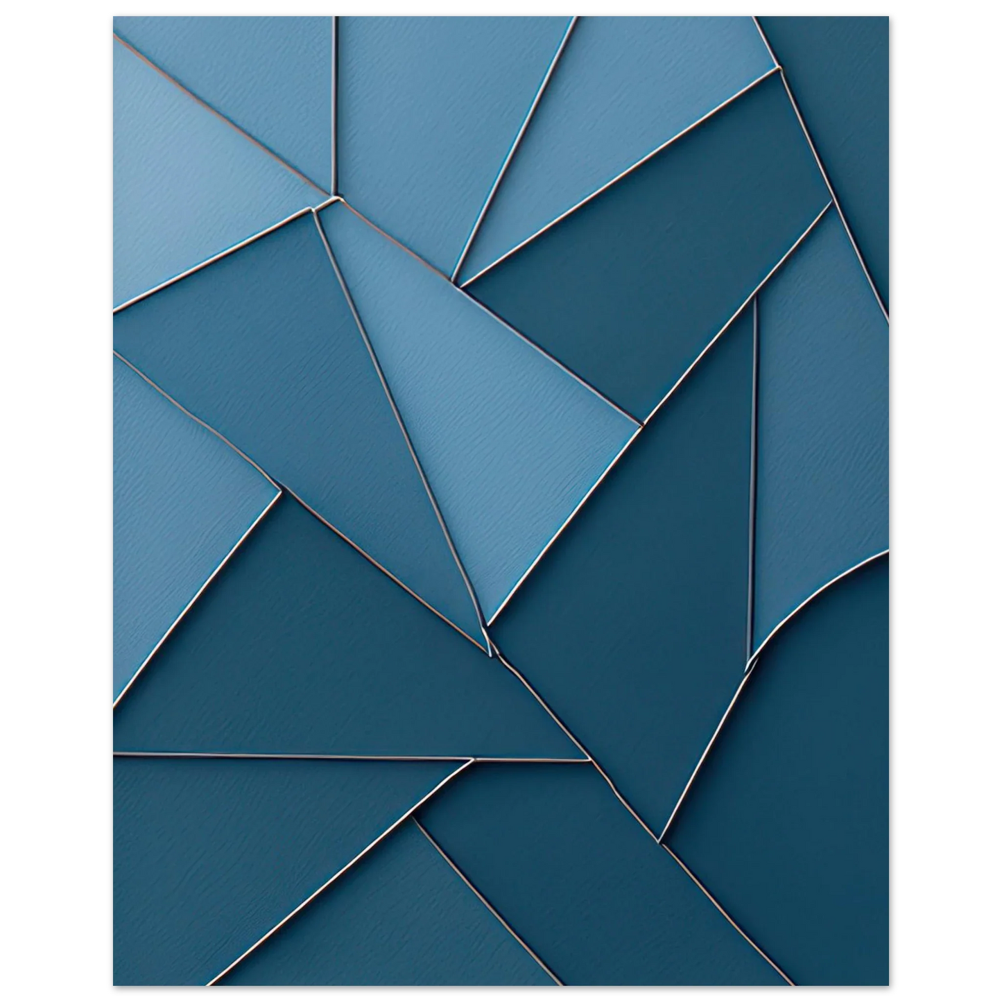 Minimalist Blue Geometric Abstract Art Print – Modern Wall Decor in Various Sizes