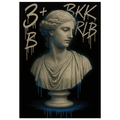 Urban Goddess Graffiti Bust Poster - Modern Art Print