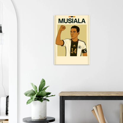 Musiala Dynamic Action Poster – Bold Sports Art Print in Various Sizes