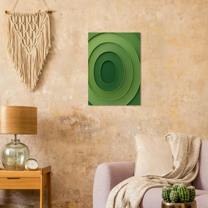Abstrakt Grön Cirkelkonst – En tidlös minimalistisk affisch i flera storlekar