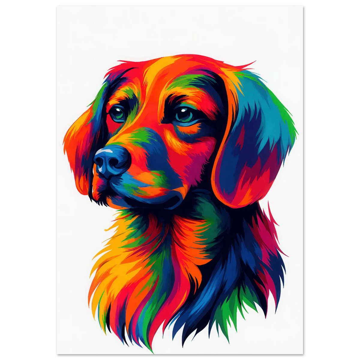 Färgglad Hundkonst – Levande Pop Art Tryck Djur