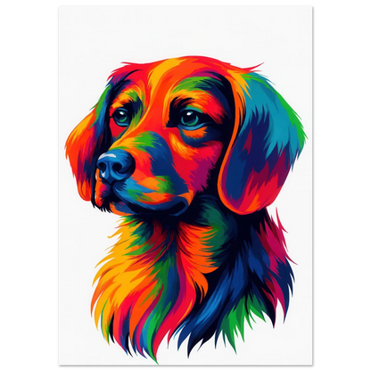 Färgglad Hundkonst – Levande Pop Art Tryck Djur