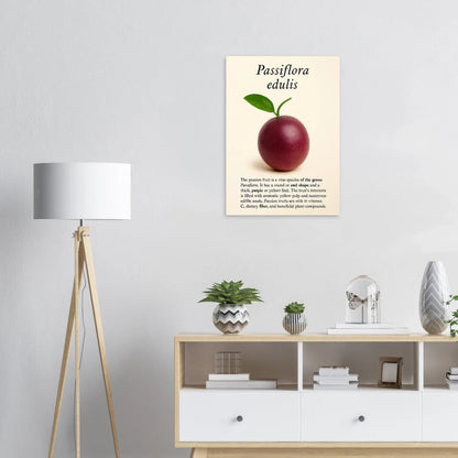 Passiflora Edulis Art Print – Vibrant Passion Fruit Botanical Poster