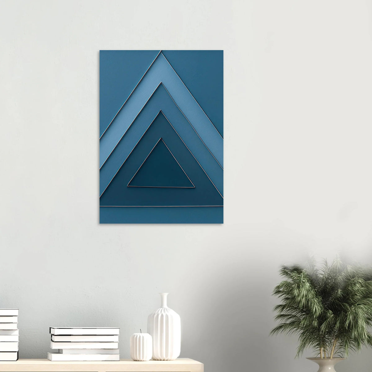 Abstrakt / Minimalistisk Poster i Sval Blå, Flera Storlekar