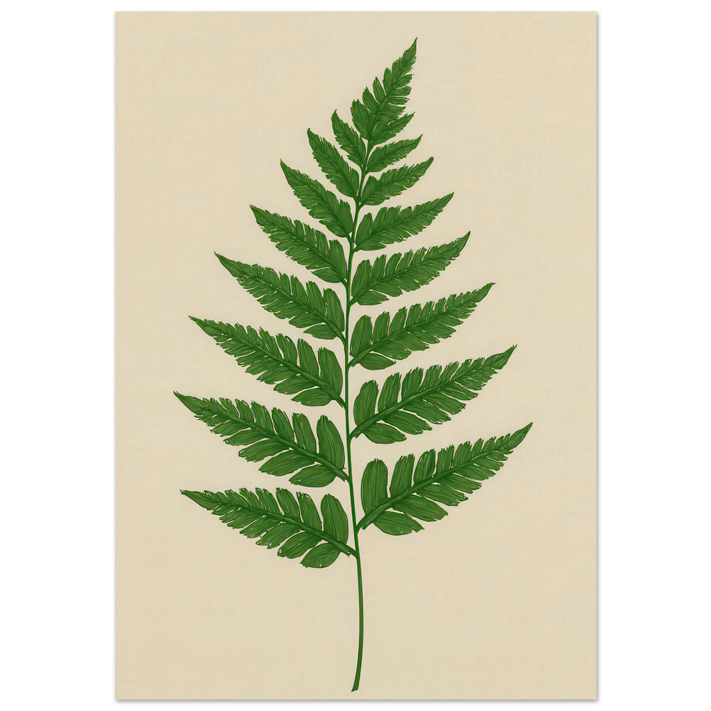 Frukter – Lush Green Fern Botanical Print | Premium Matte Wall Art in Various Sizes