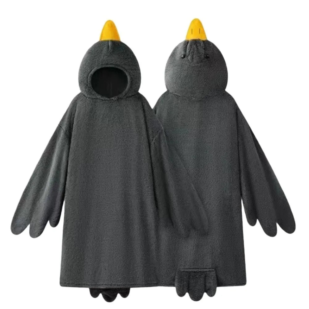 Onesie pyjamas – varm fleece onesie med gåsdesign