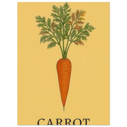 Frukter Carrot Botanical Art Print – Classic Swedish Inspired Kitchen & Dining Decor