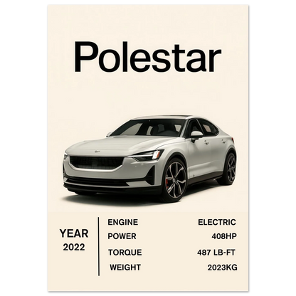 Polestar Performance Konsttryck – Modern Elbilsaffisch i Flera Storlekar