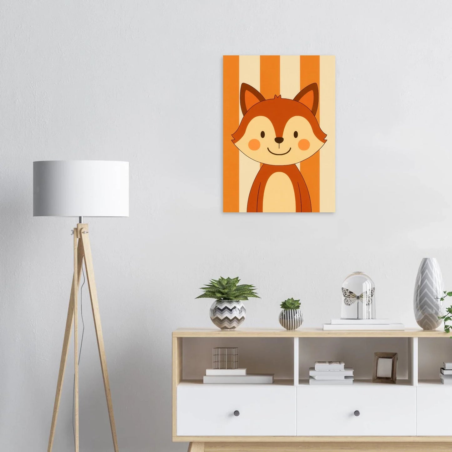 Foxy Friend Art Print – Playful Forest Charm for Your Little One's Room