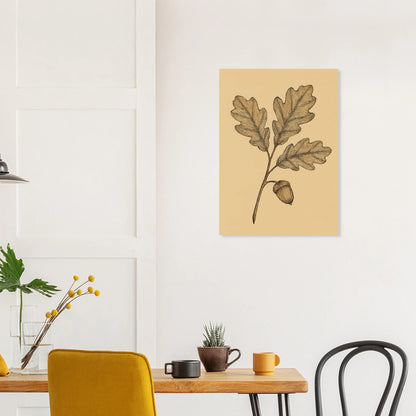 Frukter Oak Leaf & Acorn Botanical Art Print – Timeless Nature-Inspired Wall Decor in Various Sizes
