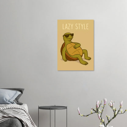 Lazy Style Chillin' Turtle Poster - Cool & Casual Wall Art in Various Sizes