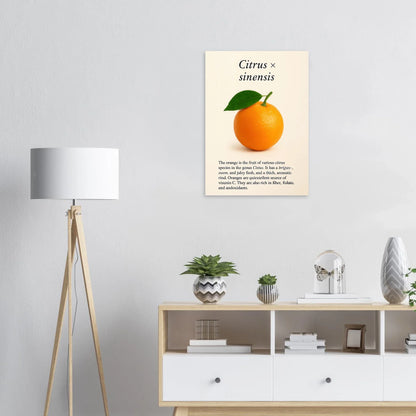 Frukter: Levande Apelsin Botanisk Konsttryck – Premium Halvblank Poster i Flera Storlekar