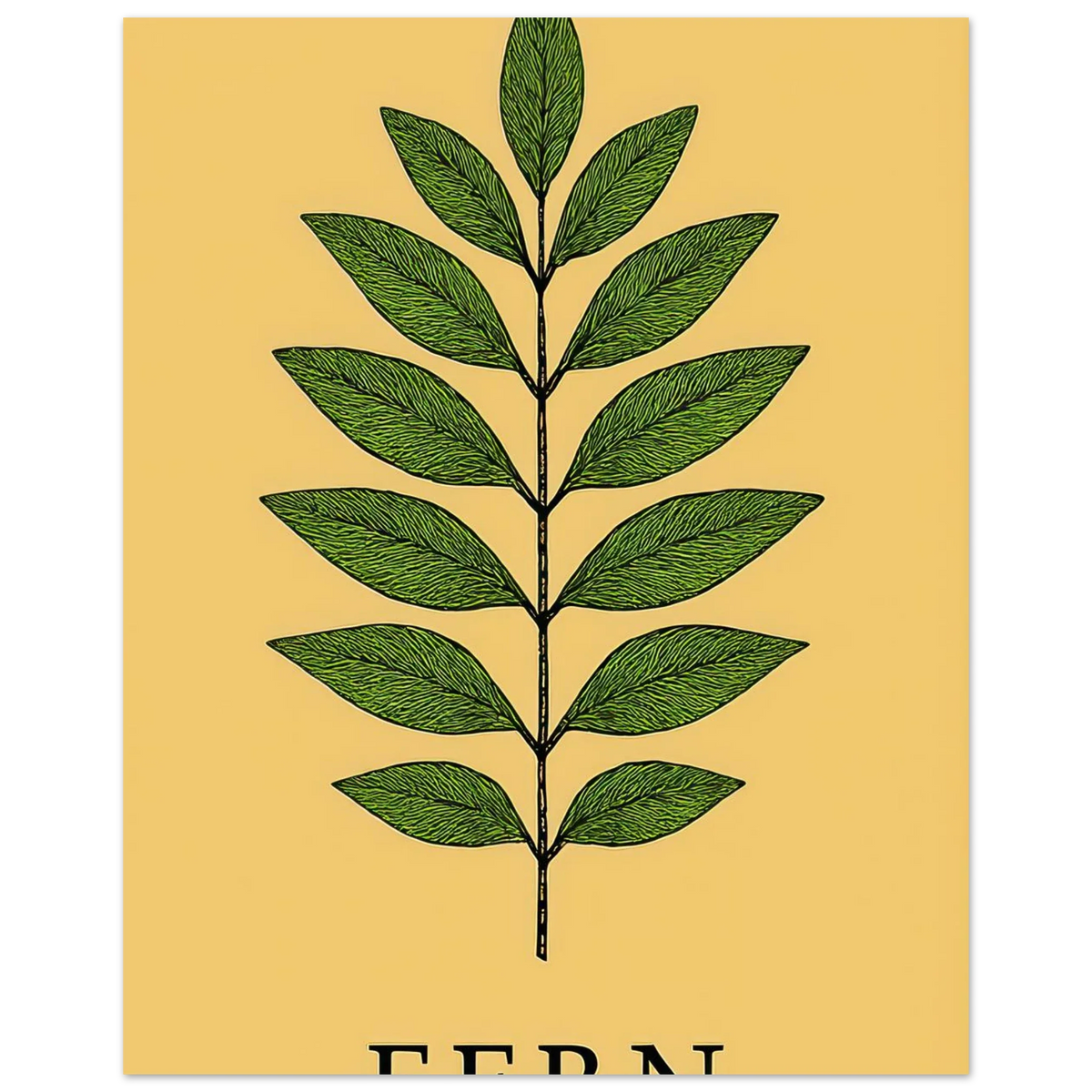 Frukter Botanisk Grönska Konsttryck – Elegant Halvblank Poster i Flera Storlekar