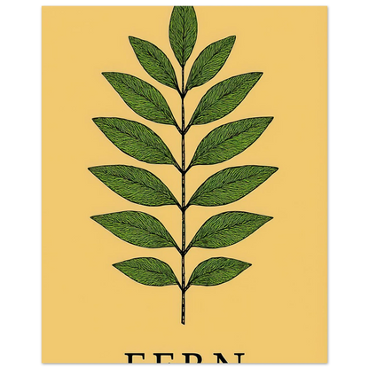 Frukter Botanisk Grönska Konsttryck – Elegant Halvblank Poster i Flera Storlekar