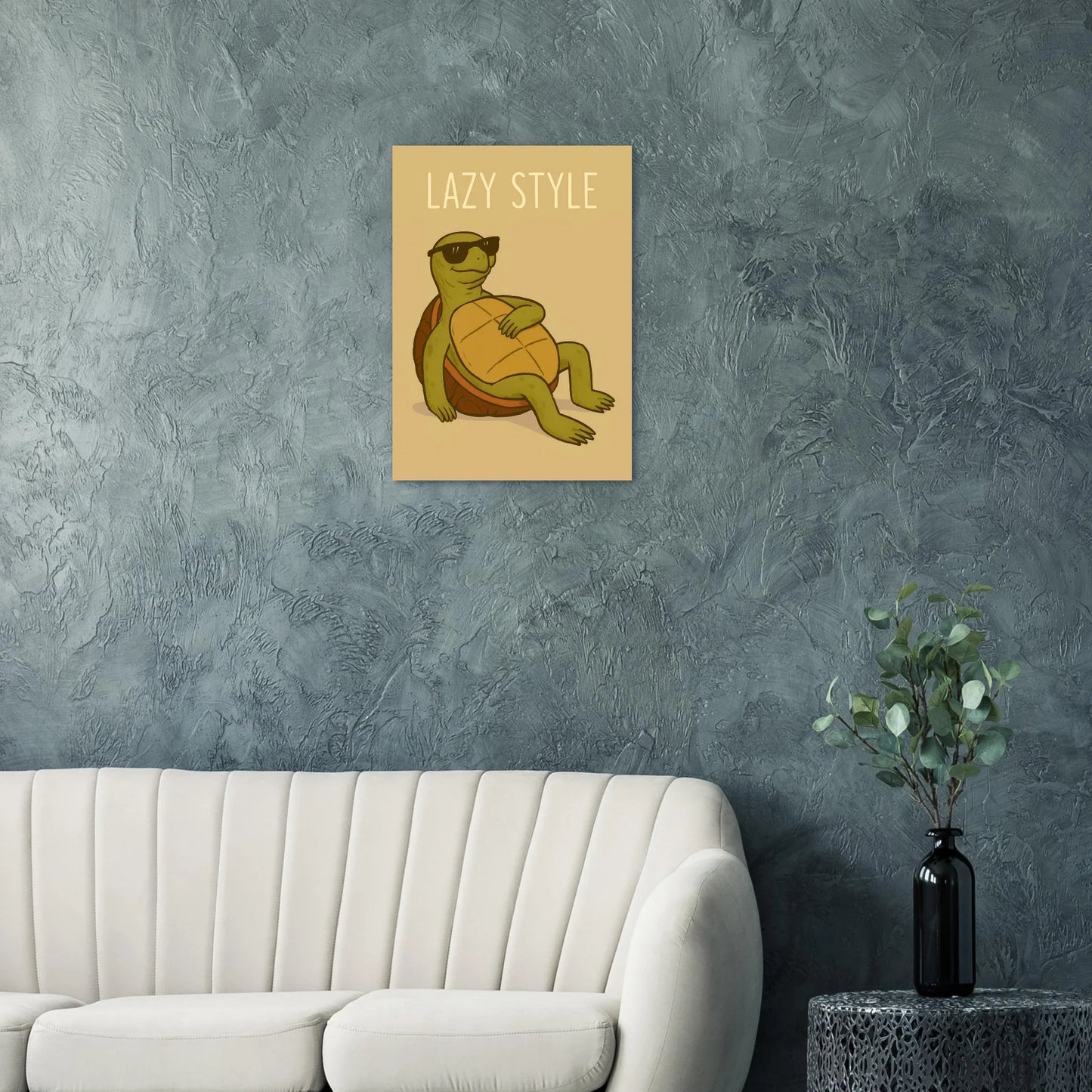 Lazy Style Chillin' Turtle Poster - Cool & Casual Wall Art in Various Sizes