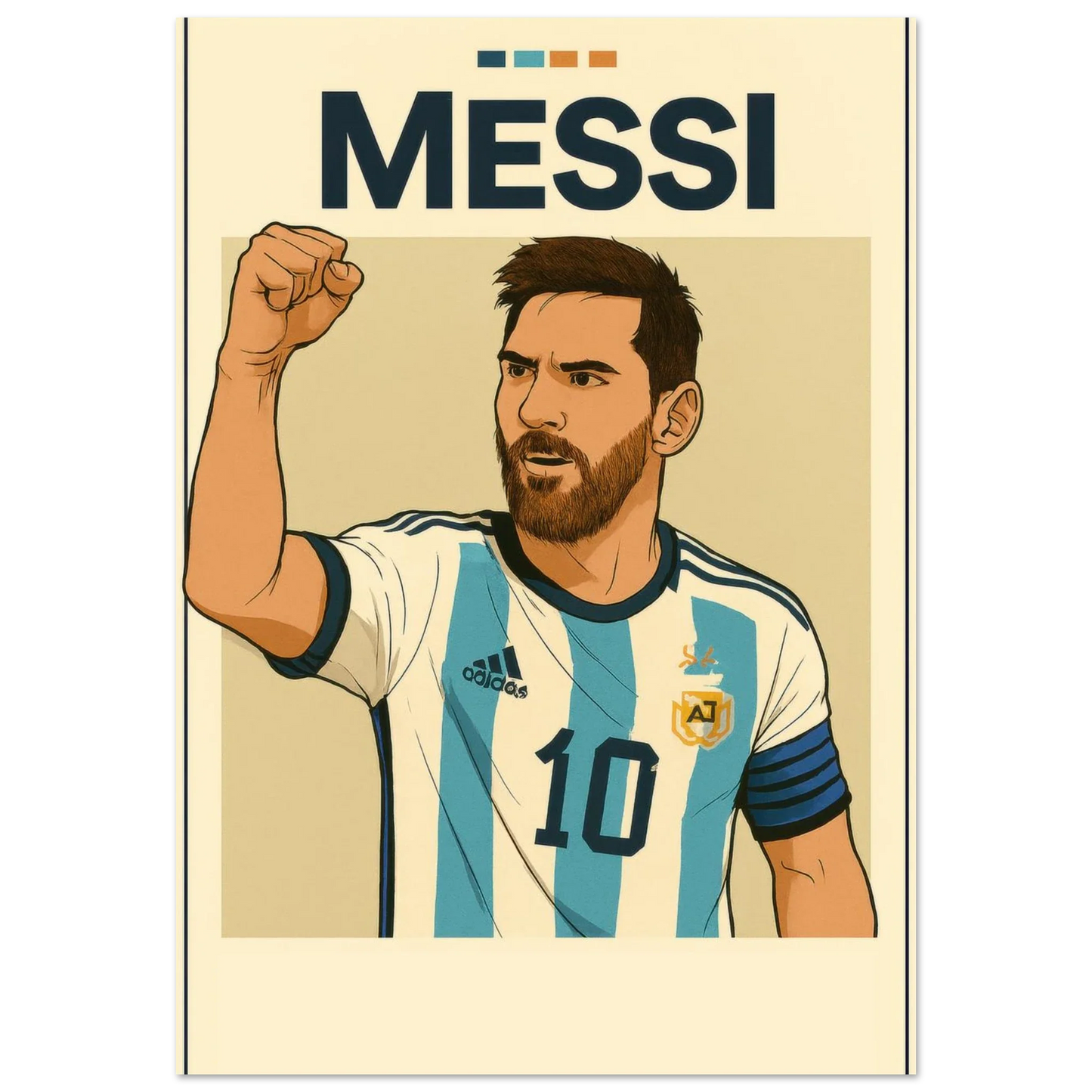 Messi GOAT Football Legend Poster Print – Iconic Fan Art for Your Space