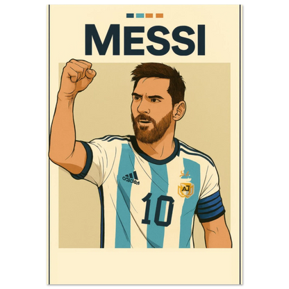 Messi GOAT Football Legend Poster Print – Iconic Fan Art for Your Space